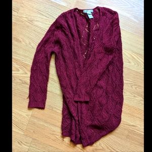 Open sweater cardigan